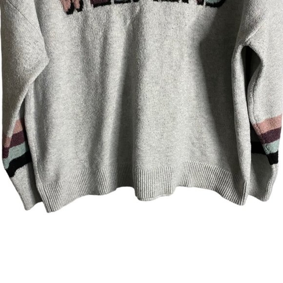 Reitmans Women's Light Heather Gray Weekend Crew Neck Sweater - Picture 3 of 8